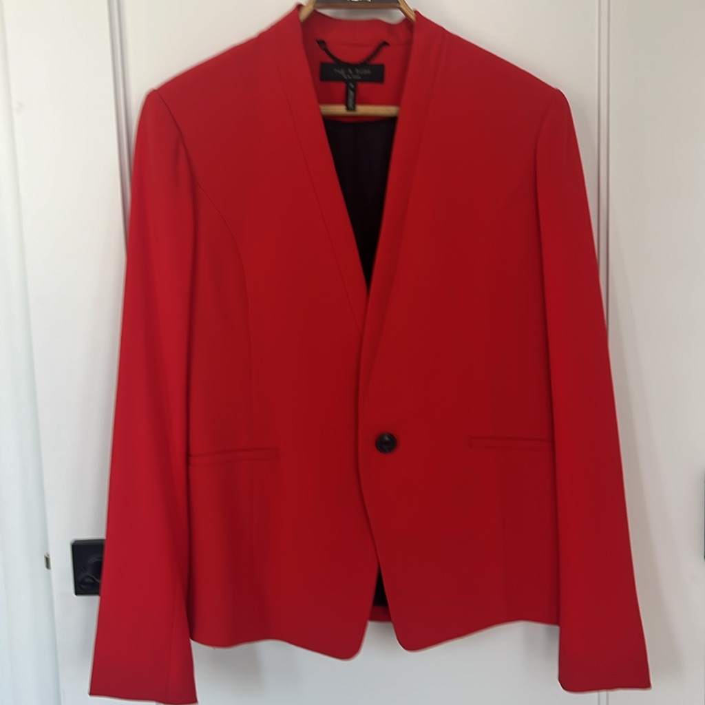 Nwot - Rag And Bone Red Tailored Blazer Size 8
